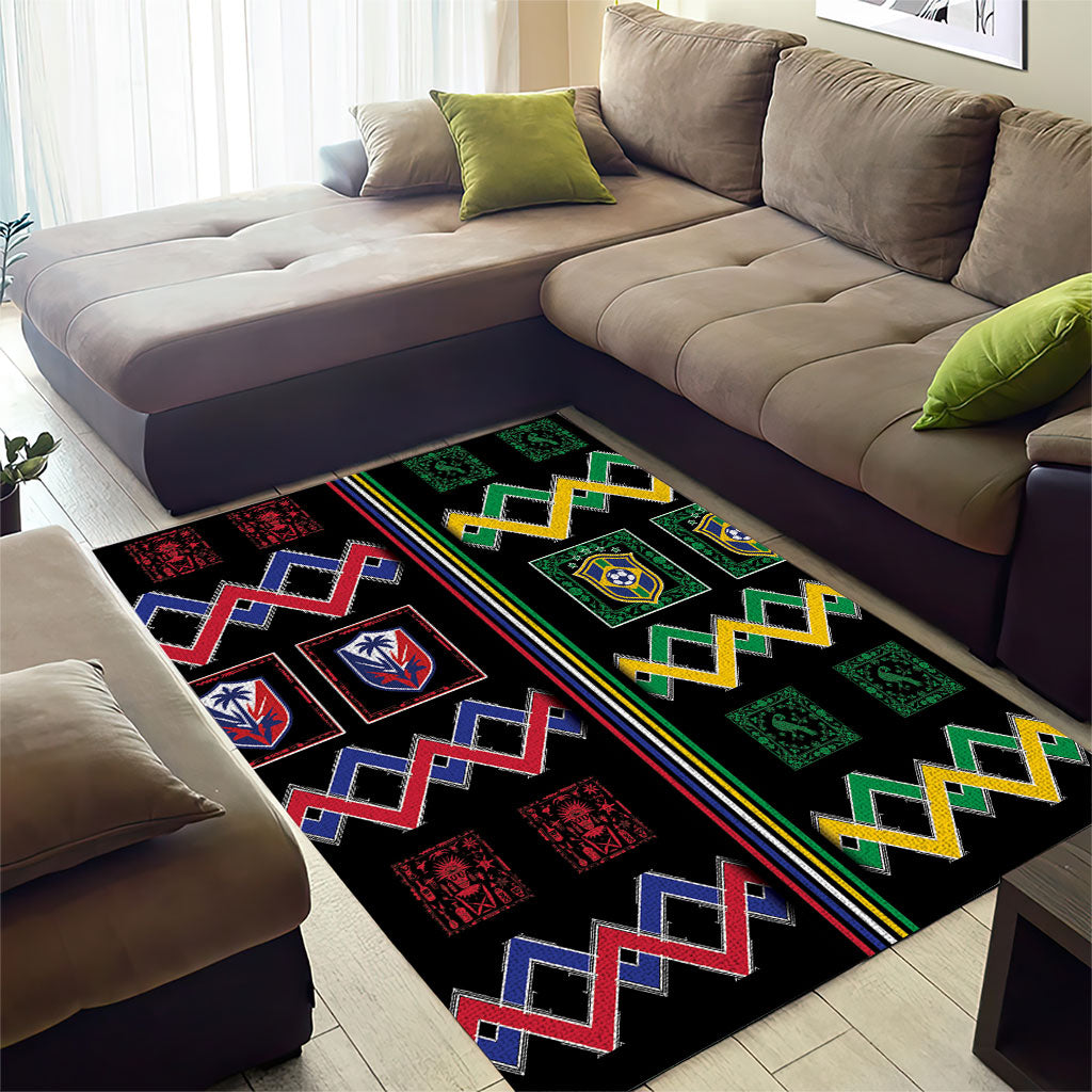 Brazil And Haiti Football Area Rug Mix Brazilian Haitian Roots