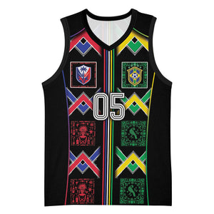 Custom Brazil And Haiti Football Basketball Jersey Mix Brazilian Haitian Roots