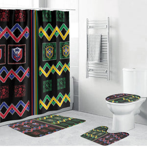 Brazil And Haiti Football Bathroom Set Mix Brazilian Haitian Roots