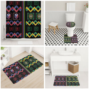 Brazil And Haiti Football Bathroom Set Mix Brazilian Haitian Roots