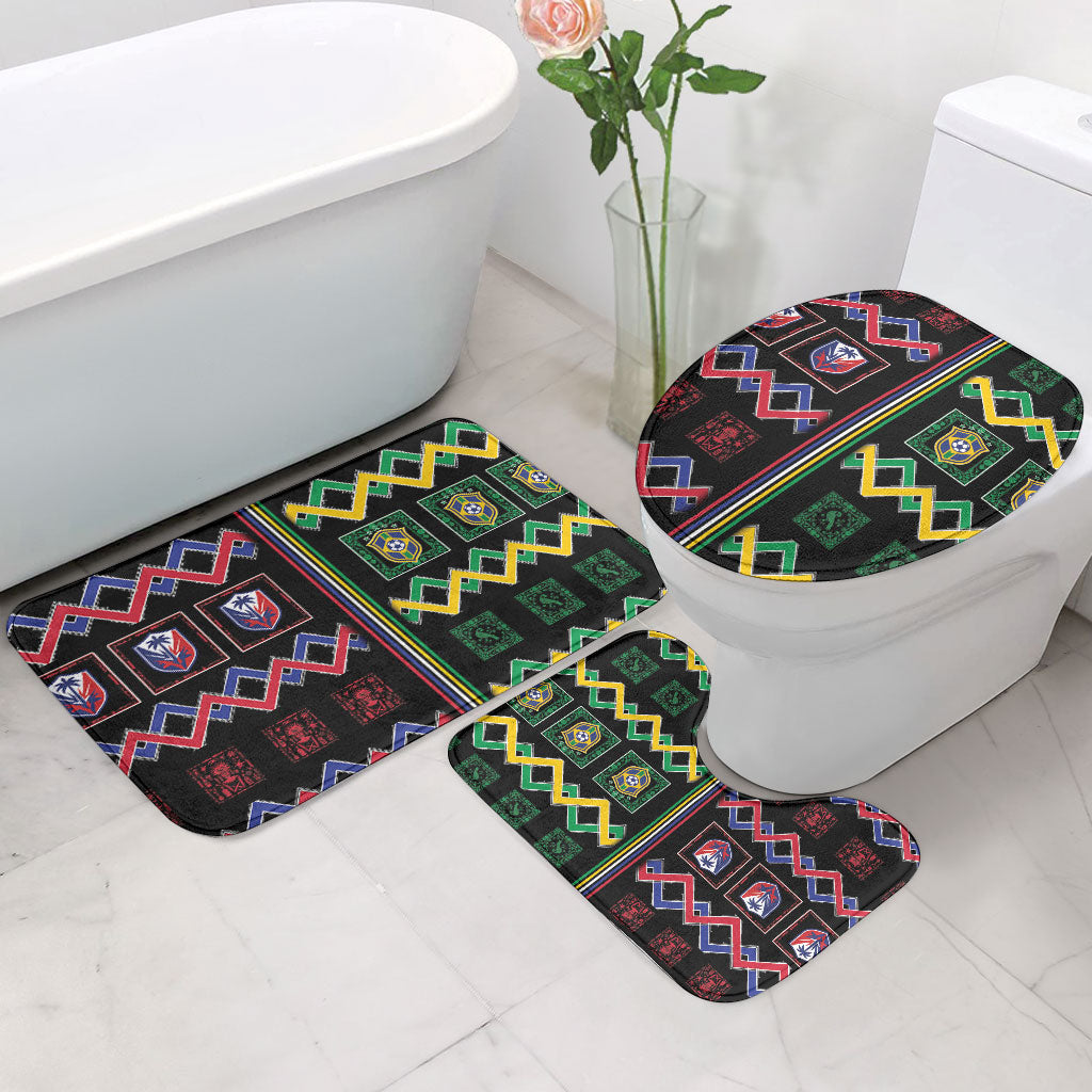 Brazil And Haiti Football Bathroom Set Mix Brazilian Haitian Roots