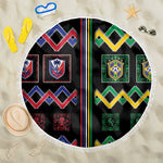 Brazil And Haiti Football Beach Blanket Mix Brazilian Haitian Roots