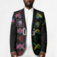 Custom Brazil And Haiti Football Blazer Mix Brazilian Haitian Roots