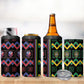 Brazil And Haiti Football 4 in 1 Can Cooler Tumbler Mix Brazilian Haitian Roots