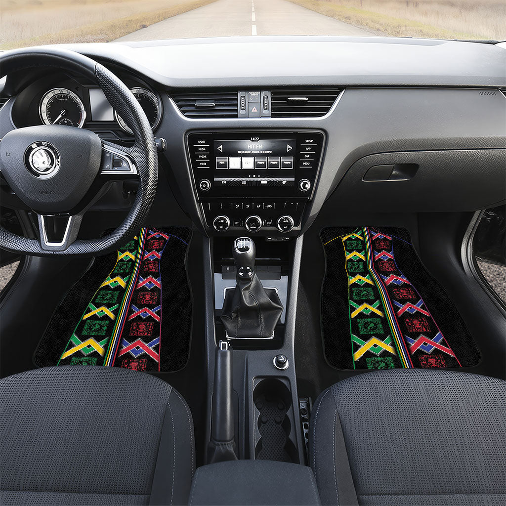 Brazil And Haiti Football Car Mats Mix Brazilian Haitian Roots