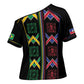 Custom Brazil And Haiti Football Cross Shoulder Shirt Mix Brazilian Haitian Roots