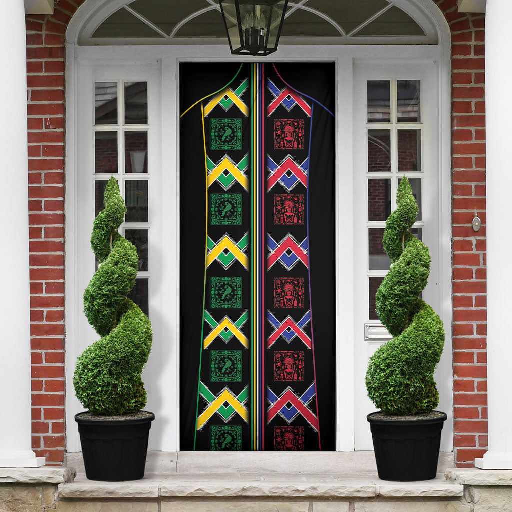 Brazil And Haiti Football Door Cover Mix Brazilian Haitian Roots