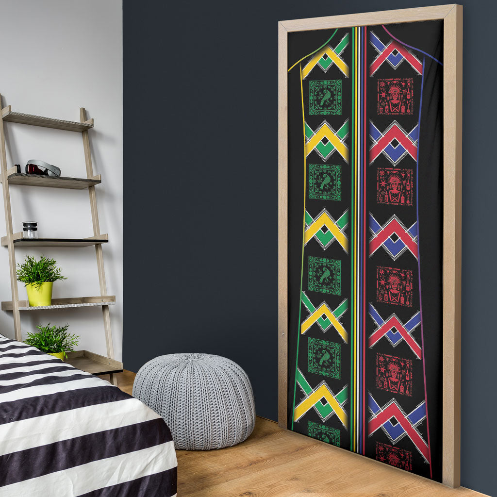 Brazil And Haiti Football Door Cover Mix Brazilian Haitian Roots
