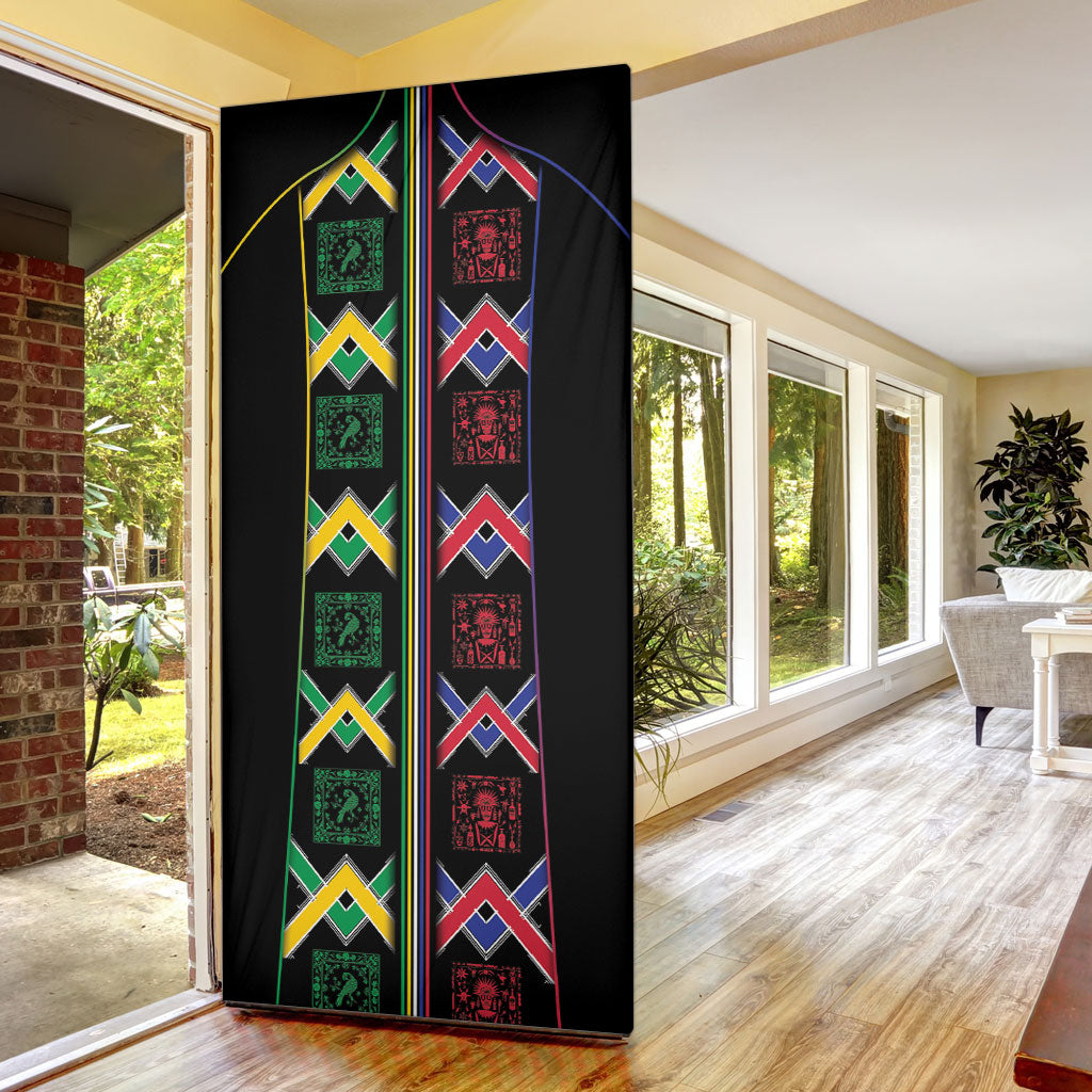Brazil And Haiti Football Door Cover Mix Brazilian Haitian Roots