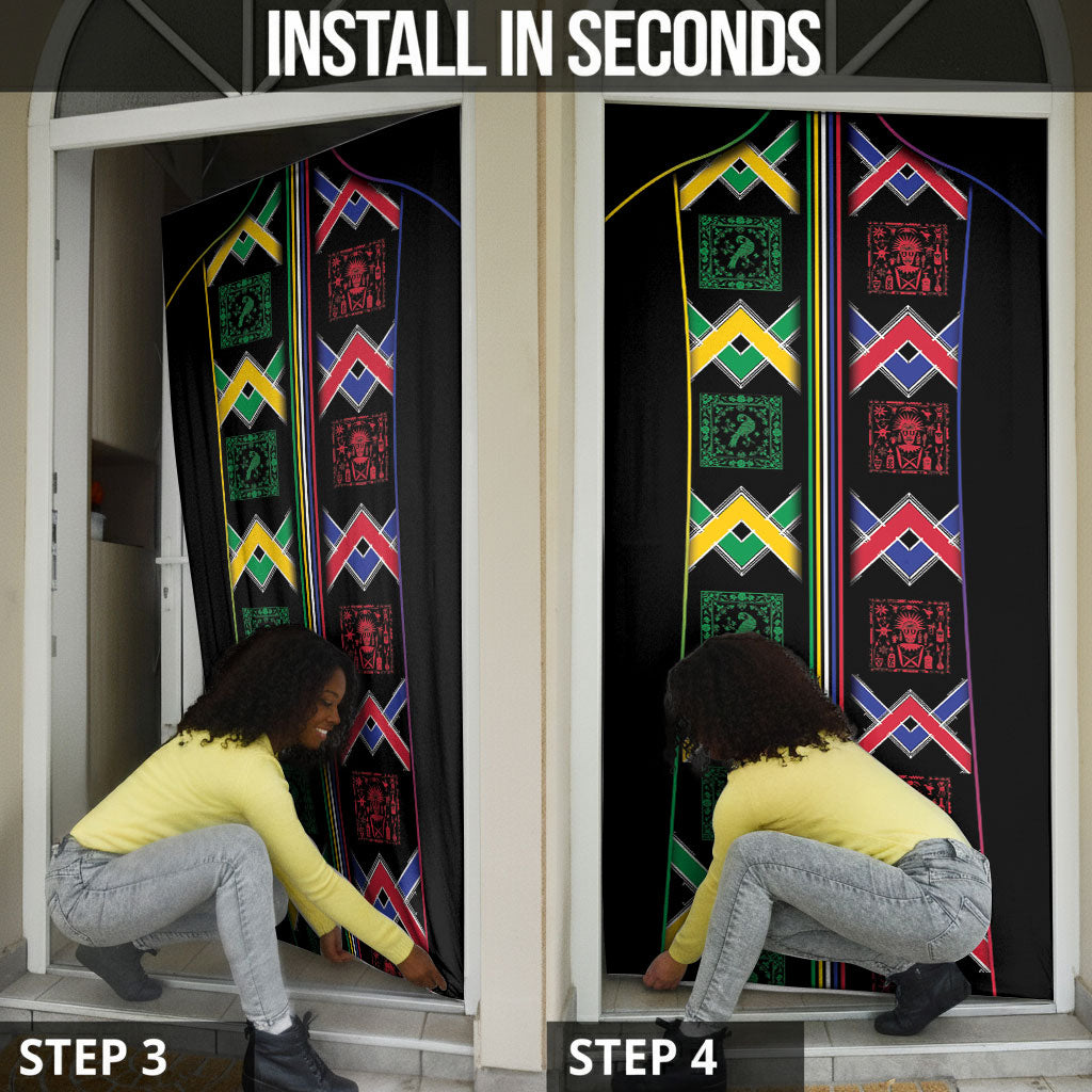Brazil And Haiti Football Door Cover Mix Brazilian Haitian Roots