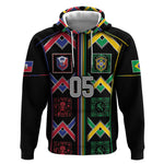 Custom Brazil And Haiti Football Hoodie Mix Brazilian Haitian Roots