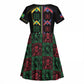 Custom Brazil And Haiti Football Kid Short Sleeve Dress Mix Brazilian Haitian Roots