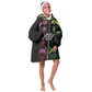 Custom Brazil And Haiti Football Kid Wearable Blanket Hoodie Mix Brazilian Haitian Roots