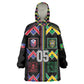 Custom Brazil And Haiti Football Kid Wearable Blanket Hoodie Mix Brazilian Haitian Roots