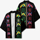 Custom Brazil And Haiti Football Kimono Mix Brazilian Haitian Roots
