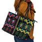 Brazil And Haiti Football Leather Tote Bag Mix Brazilian Haitian Roots