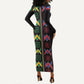 Custom Brazil And Haiti Football Long Sleeve Bodycon Dress Mix Brazilian Haitian Roots