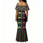Custom Brazil And Haiti Football Mermaid Dress Mix Brazilian Haitian Roots