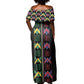 Custom Brazil And Haiti Football Off Shoulder Maxi Dress Mix Brazilian Haitian Roots