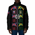 Custom Brazil And Haiti Football Padded Jacket Mix Brazilian Haitian Roots