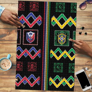 Brazil And Haiti Football Puzzle Mix Brazilian Haitian Roots