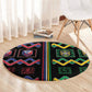 Brazil And Haiti Football Round Carpet Mix Brazilian Haitian Roots