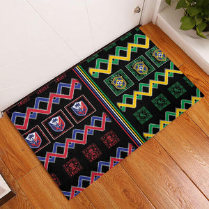 Brazil And Haiti Football Rubber Doormat Mix Brazilian Haitian Roots