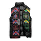 Custom Brazil And Haiti Football Sleeveless Puffer Jacket Mix Brazilian Haitian Roots