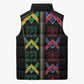 Custom Brazil And Haiti Football Sleeveless Puffer Jacket Mix Brazilian Haitian Roots