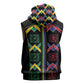 Custom Brazil And Haiti Football Sleeveless Zip Hoodie Mix Brazilian Haitian Roots