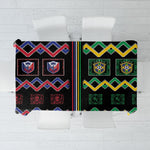 Brazil And Haiti Football Tablecloth Mix Brazilian Haitian Roots