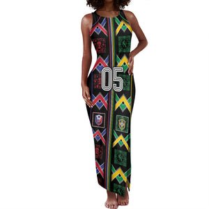 Custom Brazil And Haiti Football Tank Maxi Dress Mix Brazilian Haitian Roots