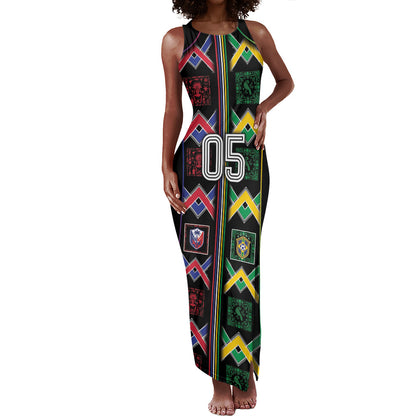 Custom Brazil And Haiti Football Tank Maxi Dress Mix Brazilian Haitian Roots