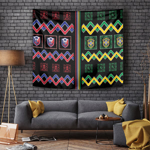 Brazil And Haiti Football Tapestry Mix Brazilian Haitian Roots