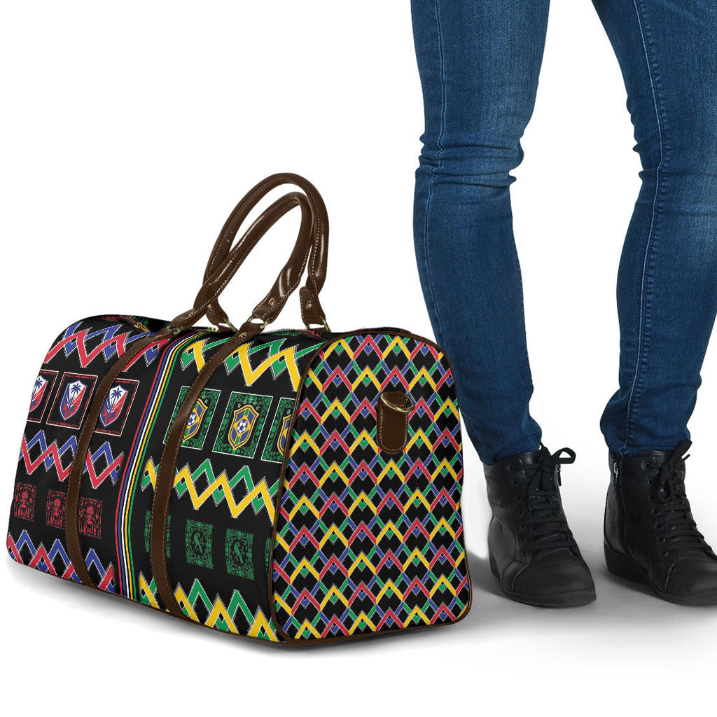 Brazil And Haiti Football Travel Bag Mix Brazilian Haitian Roots