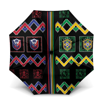 Brazil And Haiti Football Umbrella Mix Brazilian Haitian Roots