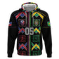 Custom Brazil And Haiti Football Zip Hoodie Mix Brazilian Haitian Roots