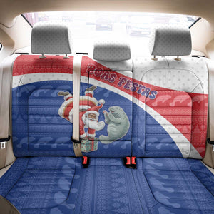 Cape Verde Christmas Back Car Seat Cover Black Santa Clause With The Manatee - African Pride