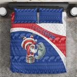 Cape Verde Christmas Bedding Set Black Santa Clause With The Manatee - African Pride