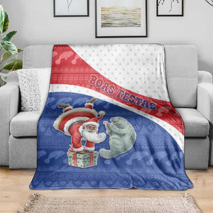Cape Verde Christmas Blanket Black Santa Clause With The Manatee - African Pride