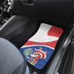 Personalized Cape Verde Christmas Car Mats Black Santa Clause With The Manatee - African Pride