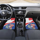 Personalized Cape Verde Christmas Car Mats Black Santa Clause With The Manatee - African Pride