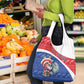 Cape Verde Christmas Grocery Bag Black Santa Clause With The Manatee - African Pride
