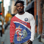Personalized Cape Verde Christmas Long Sleeve Shirt Black Santa Clause With The Manatee - African Pride