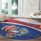 Cape Verde Christmas Round Carpet Black Santa Clause With The Manatee - African Pride