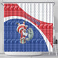Cape Verde Christmas Shower Curtain Black Santa Clause With The Manatee - African Pride