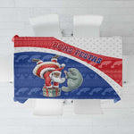 Cape Verde Christmas Tablecloth Black Santa Clause With The Manatee - African Pride