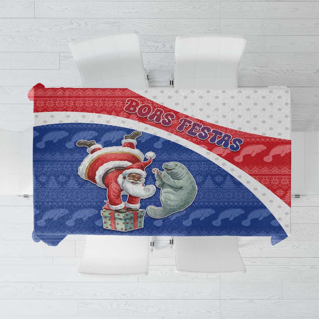 Cape Verde Christmas Tablecloth Black Santa Clause With The Manatee - African Pride