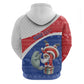 Personalized Cape Verde Christmas Zip Hoodie Black Santa Clause With The Manatee - African Pride