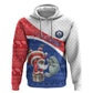 Personalized Cape Verde Christmas Zip Hoodie Black Santa Clause With The Manatee - African Pride